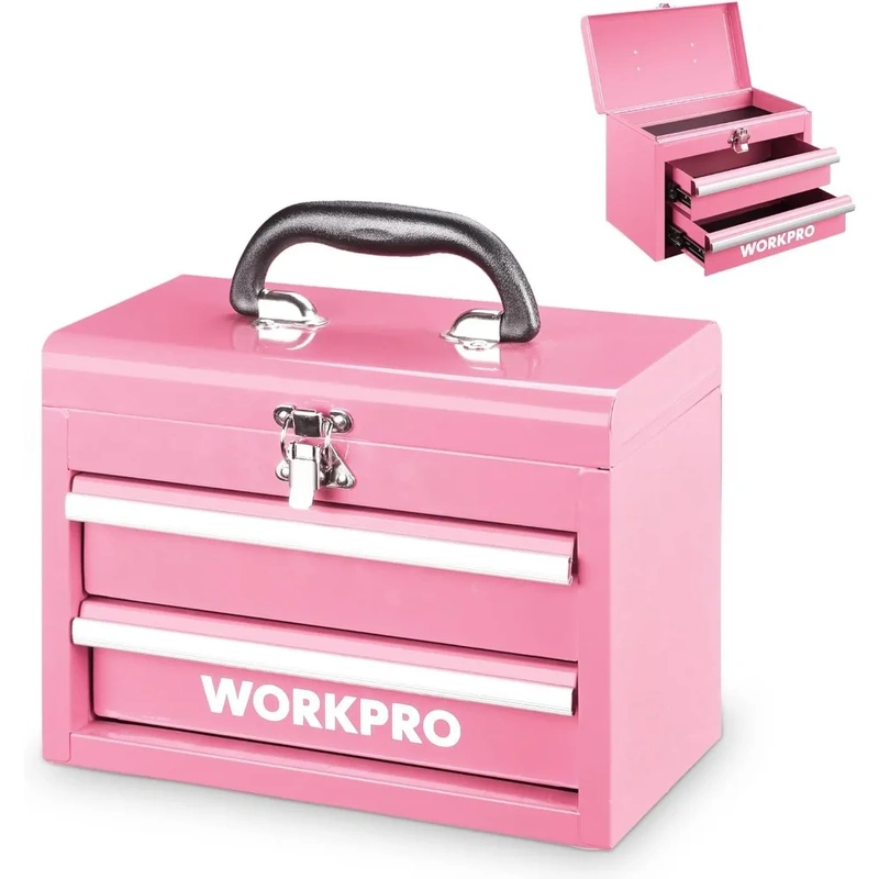 Metal Mini Tool Chest Pink